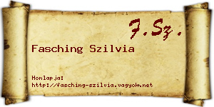 Fasching Szilvia névjegykártya